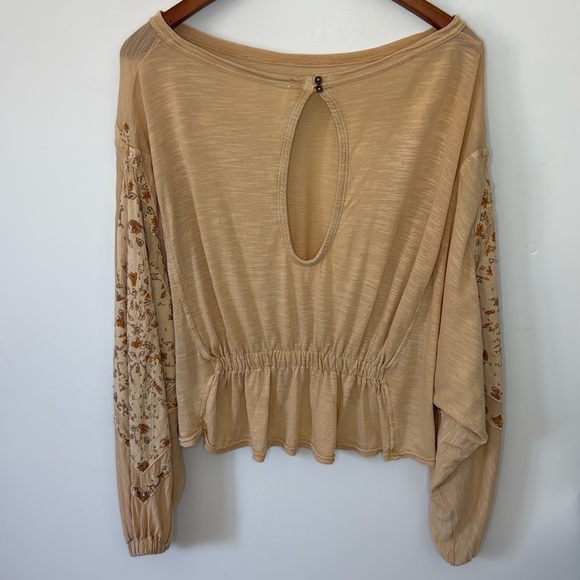 FREE PEOPLE Throwback Top Sand Combo Sz XS - Picture 9 of 16